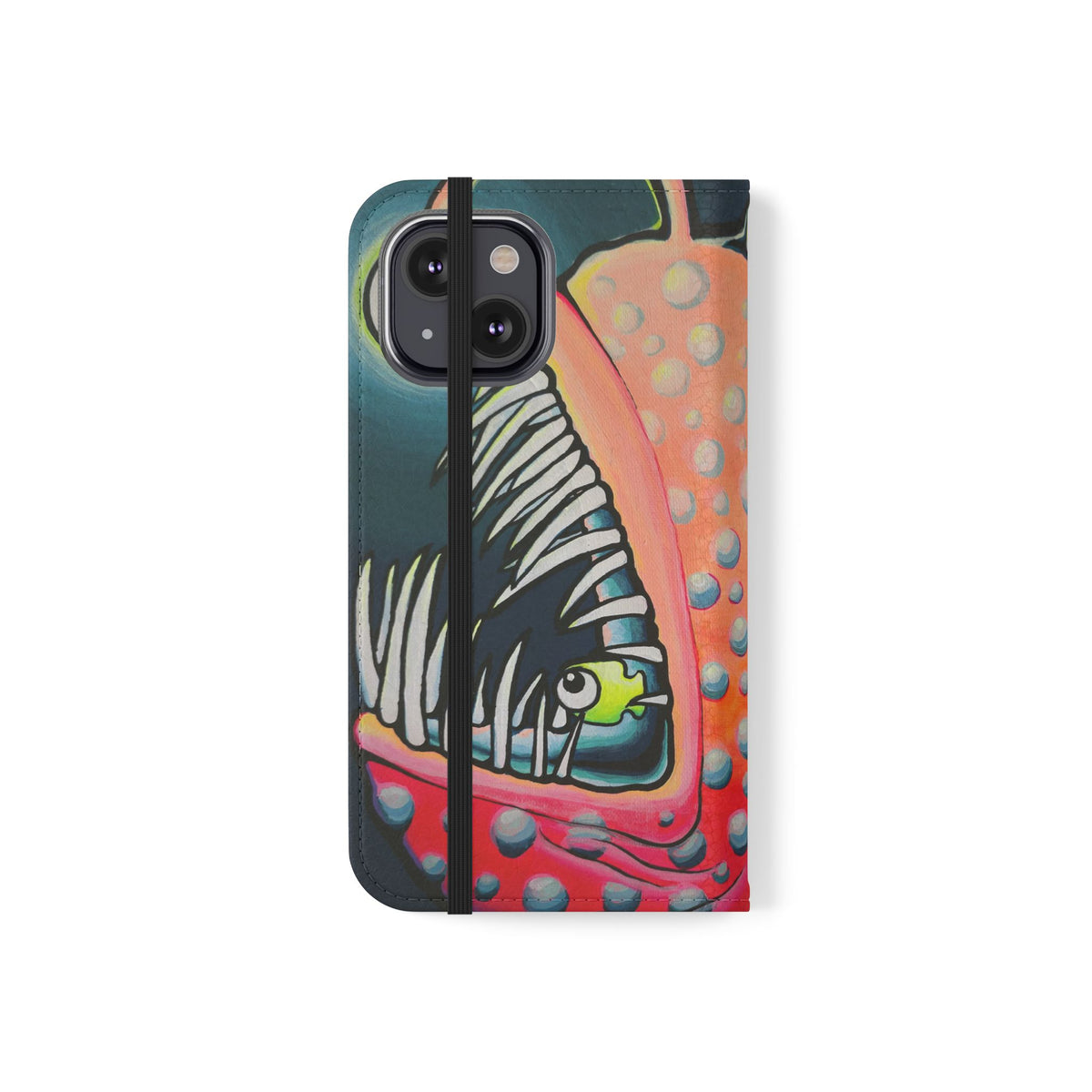 Cyclops Anglerfish Flip Phone Case – Wallet Cover with Card Slots
