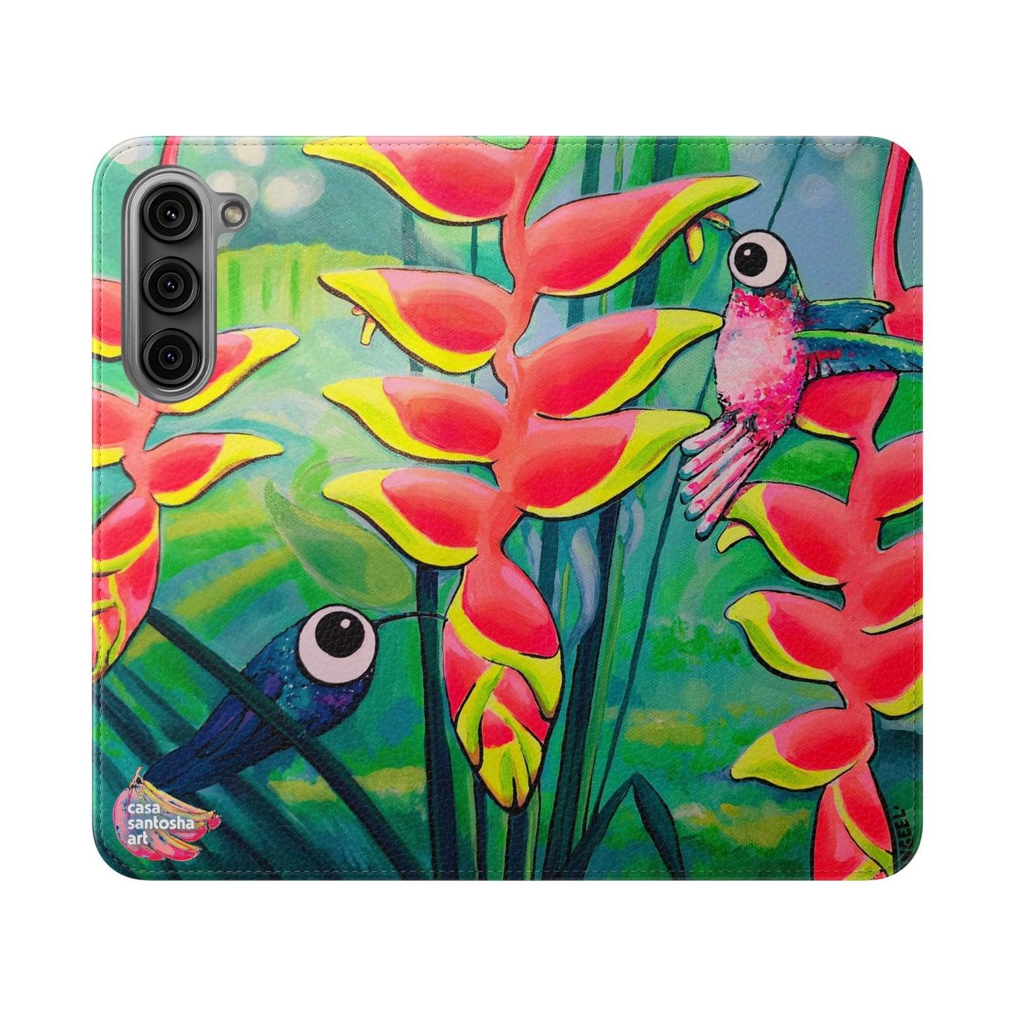 Cyclops Hummingbirds Flip Phone Case – Wallet Cover with Card Slots