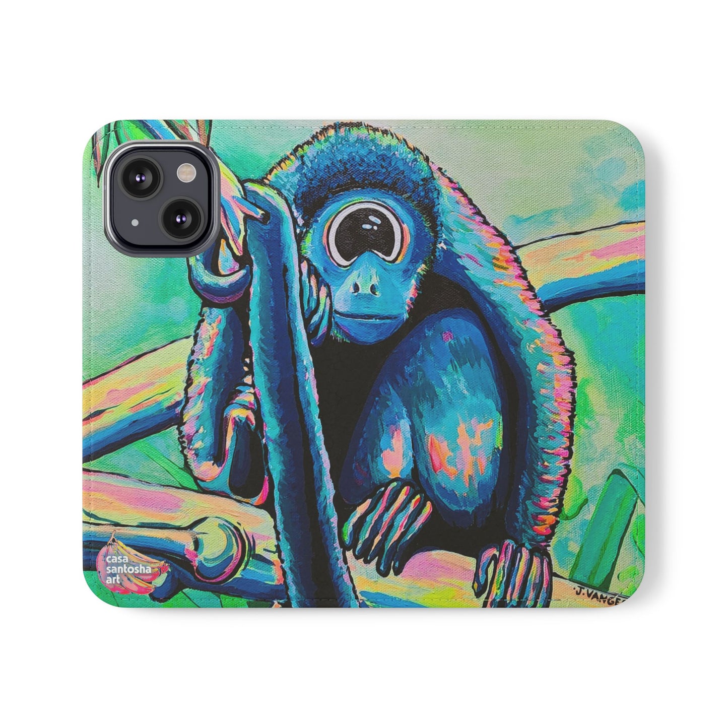 Cyclops Monkey Flip Phone Case – Wallet Cover with Card Slots
