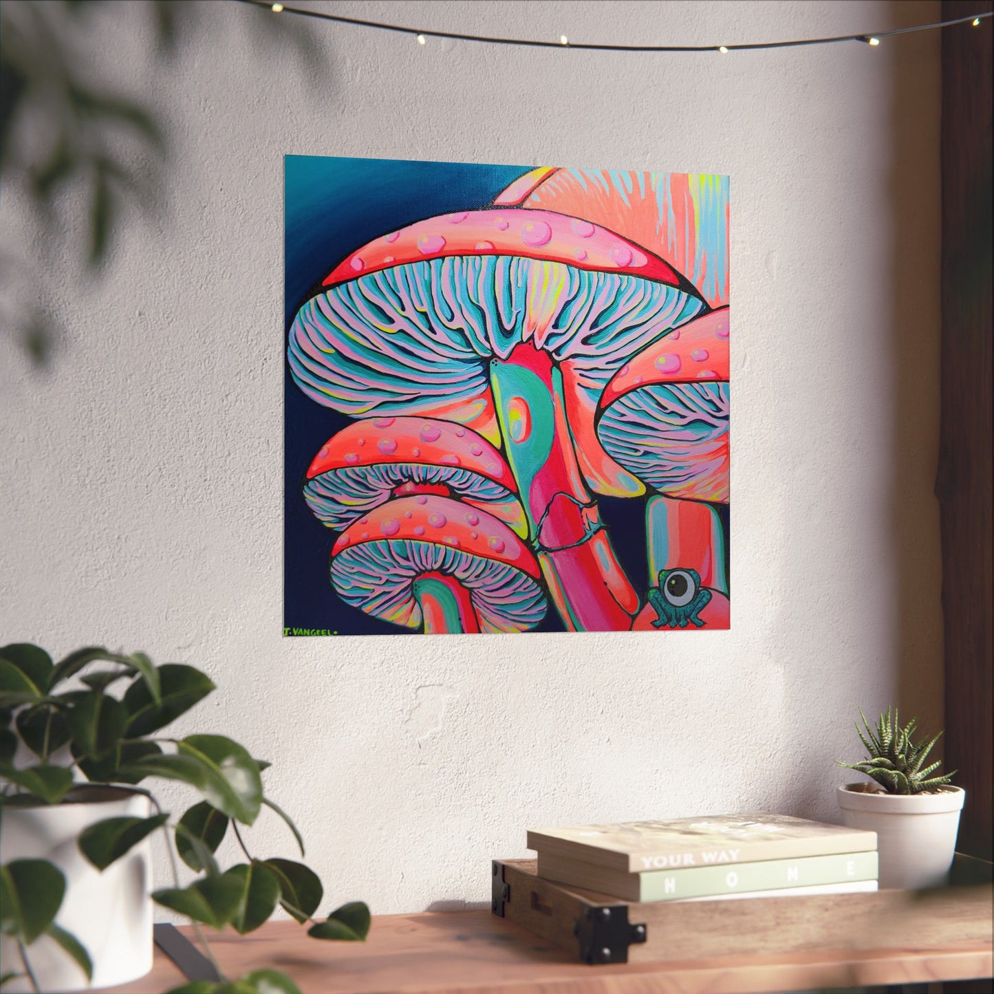 Trippy Mushrooms Giclée Art Poster