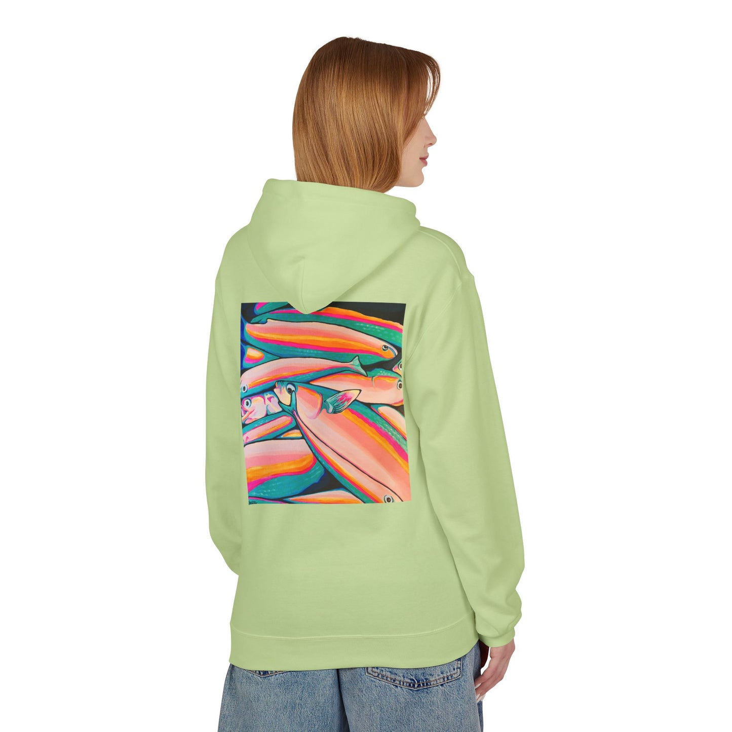 Unisex Neon Fish Soft Hoodie