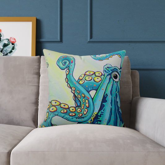 Cyclops Octopus Art Canvas Decorative Pillow
