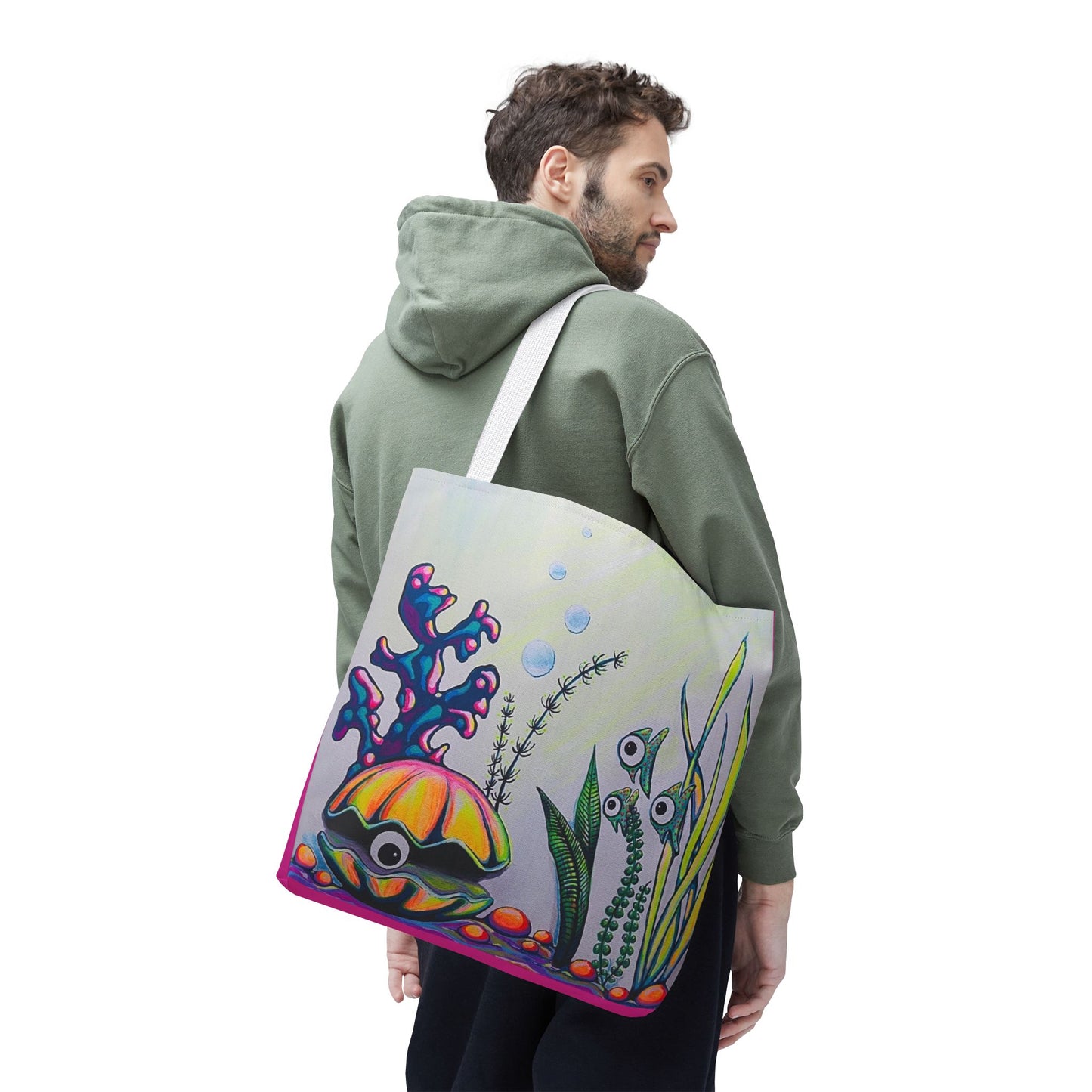 Premium Cyclops Clam Tote Bag, Original Artist Design, Reusable Shopping Tote,  Eco-Friendly