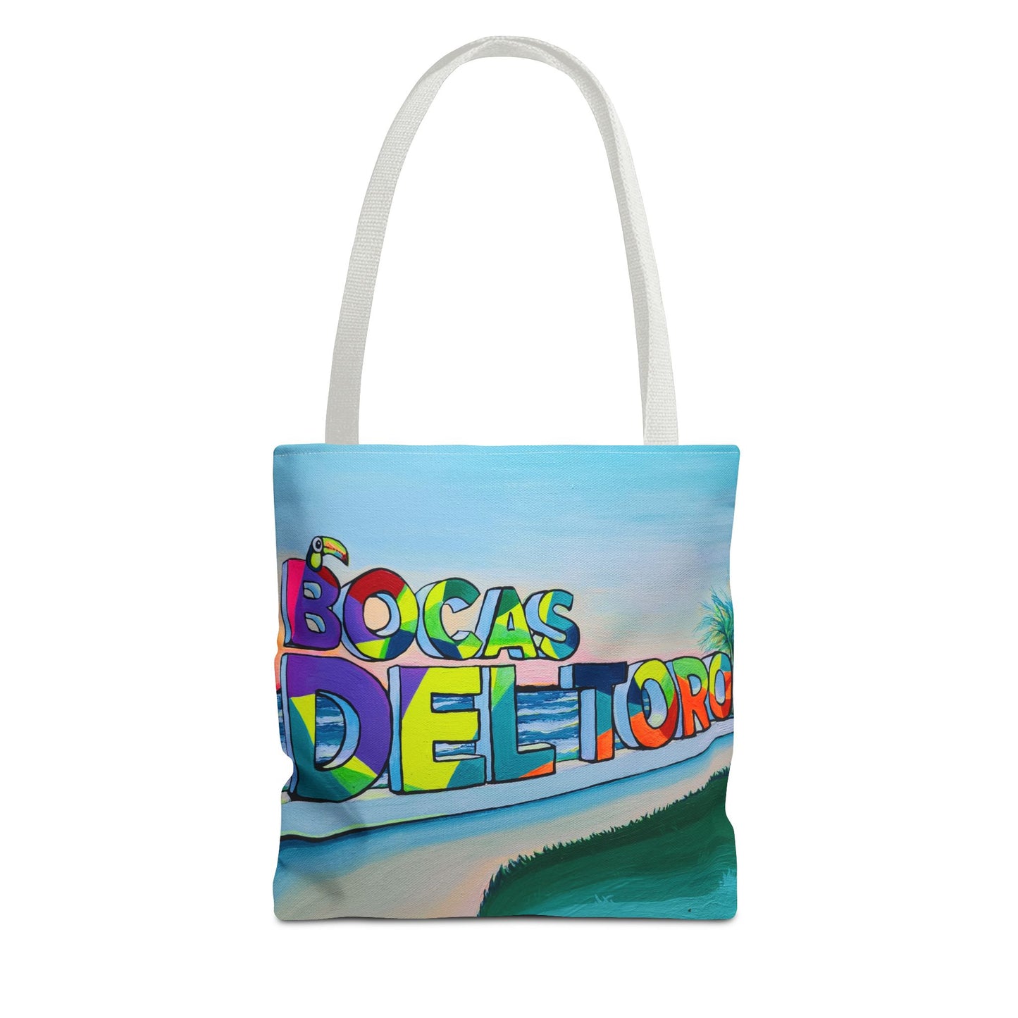Premium Bocas Del Toro Sign Tote Bag, Original Artist Design, Reusable Shopping Tote,  Eco-Friendly