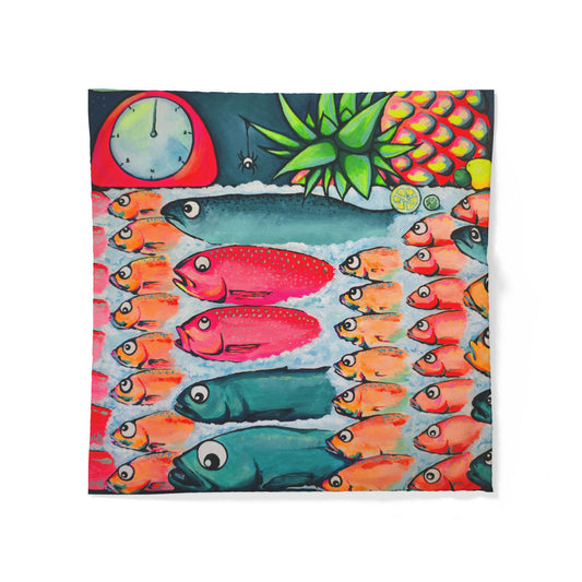 Neon Cabo Fish Market Duvet Cover