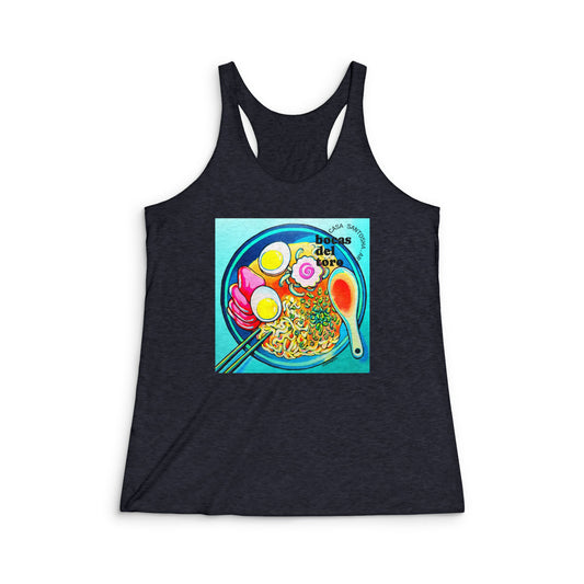 Women's Neon Ramen Graphic Racerback Tank