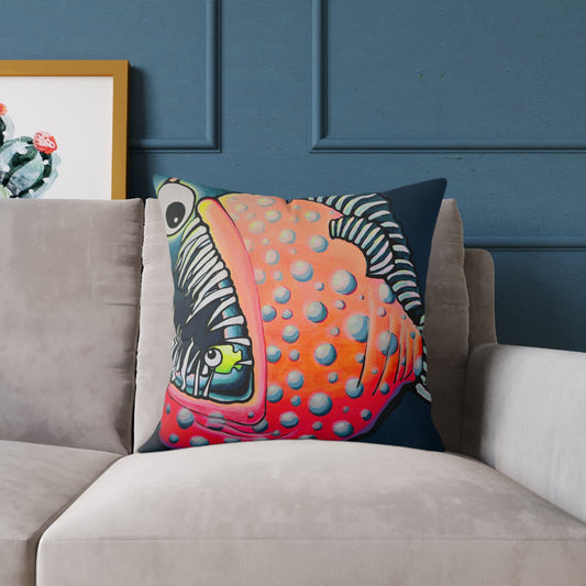 Cyclops Anglerfish Art Canvas Decorative Pillow