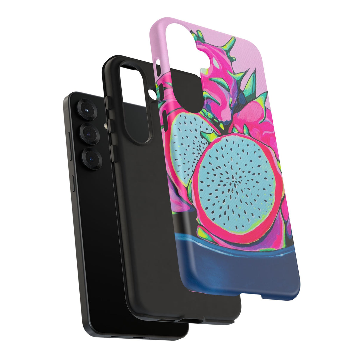 Coque de téléphone résistante Pitaya Rose Néon