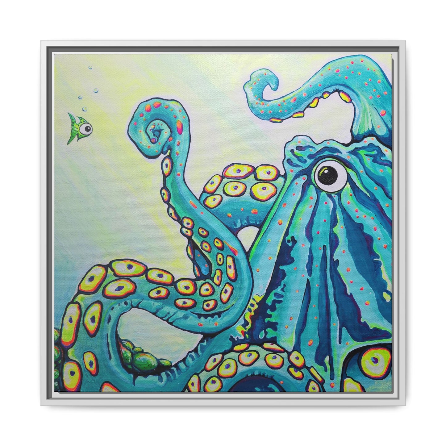 Framed Cyclops Octopus Canvas Print