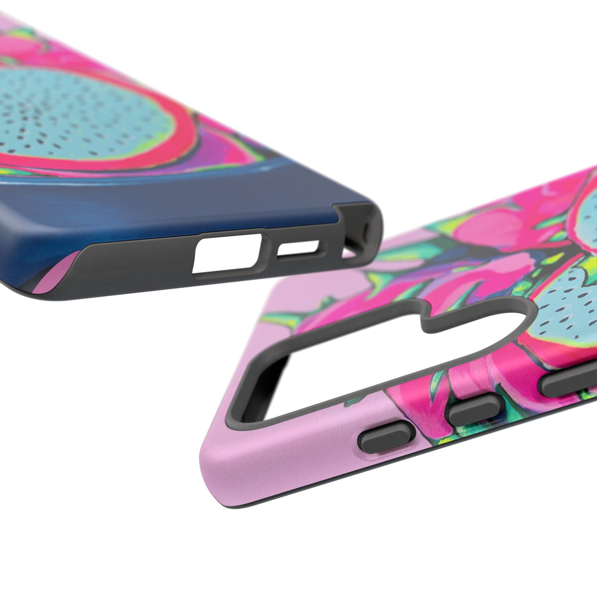 Coque de téléphone résistante Pitaya Rose Néon