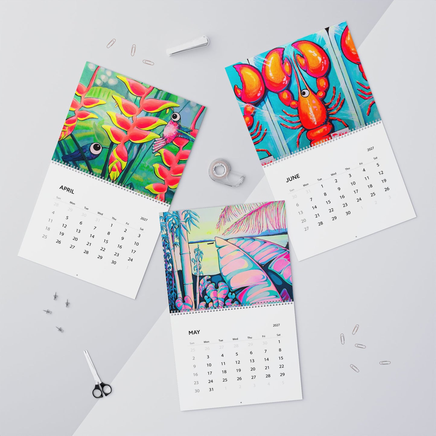 Vibrant Art Wall Calendar 2027