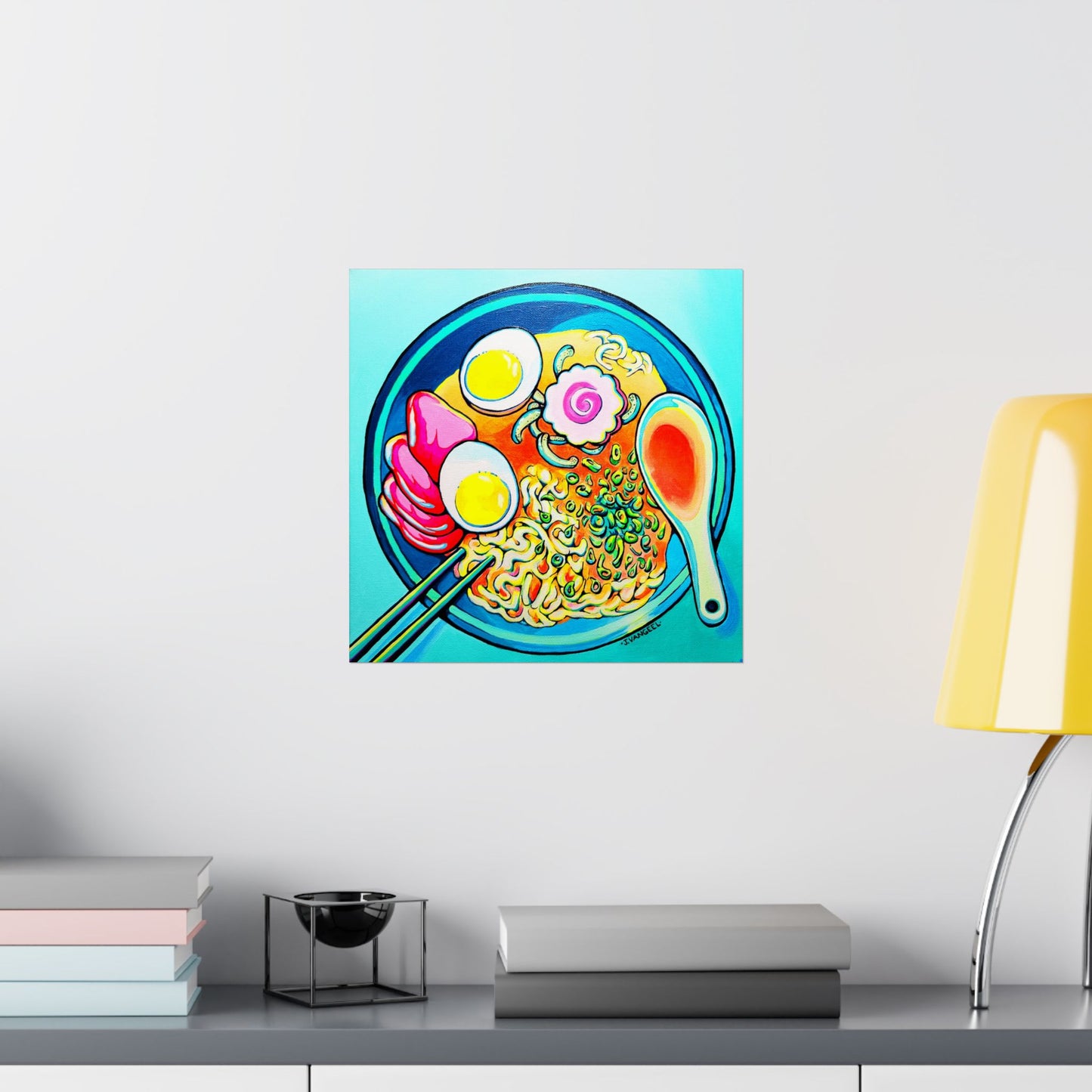 Neon Ramen Giclée Art Poster