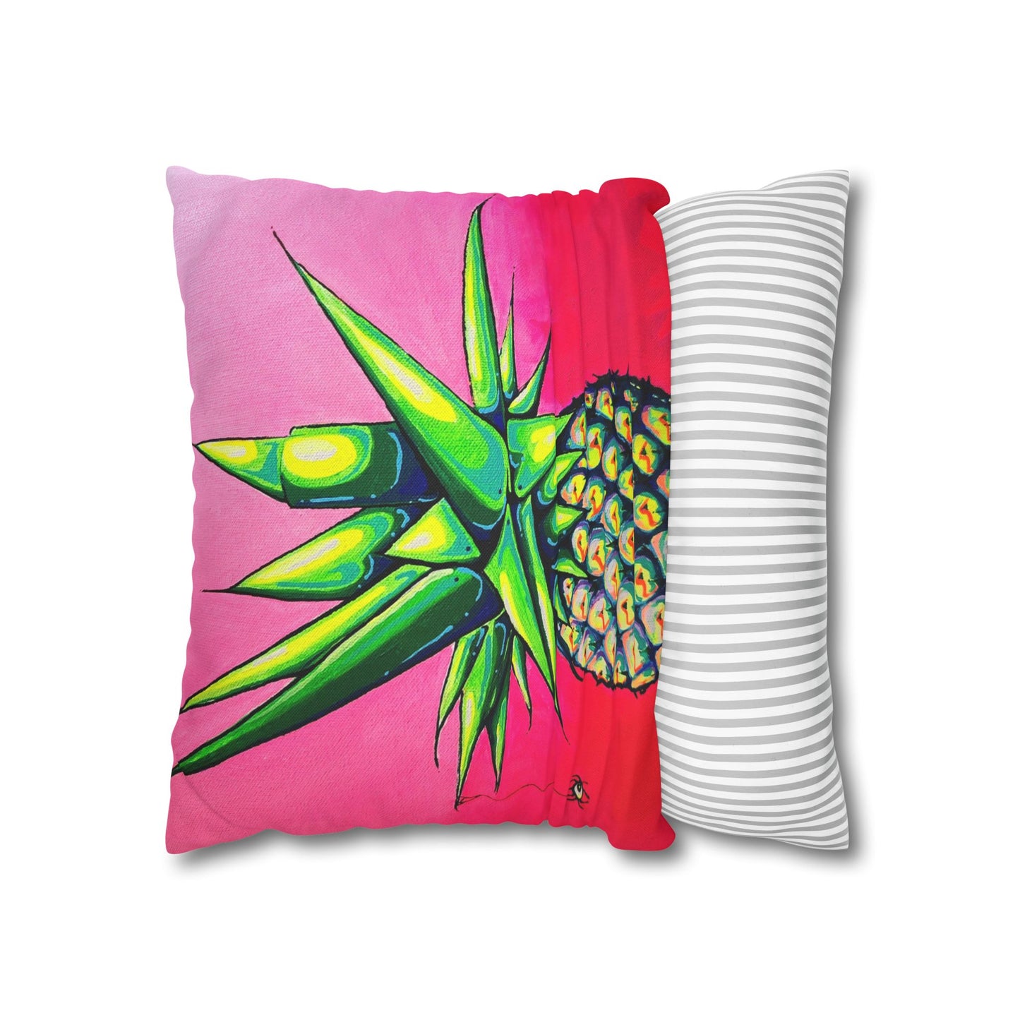 Neon Pineapple Pillowcase, Cover Only