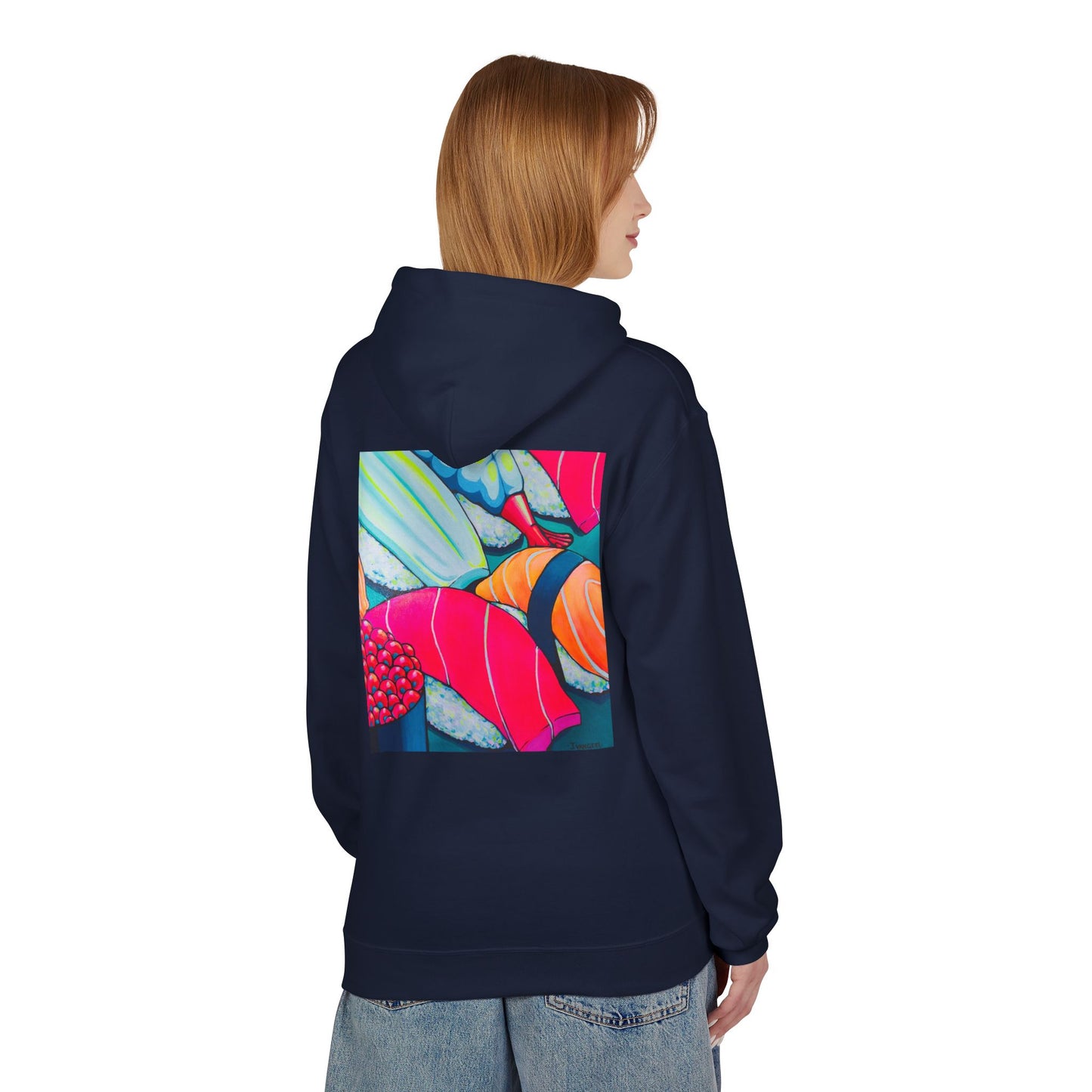 Unisex Neon Sushi Soft Hoodie