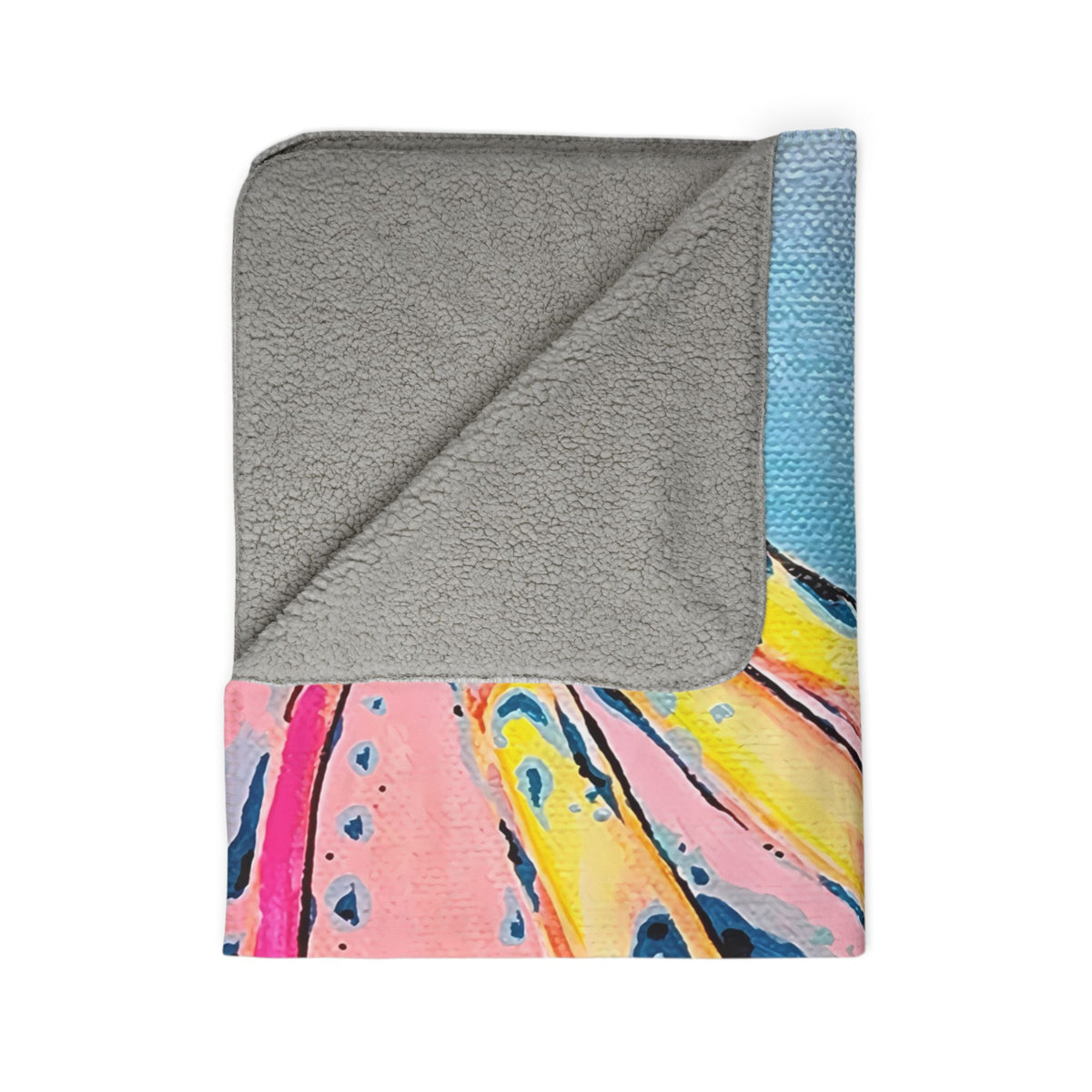 Neon Bananas Fleece Sherpa Blanket