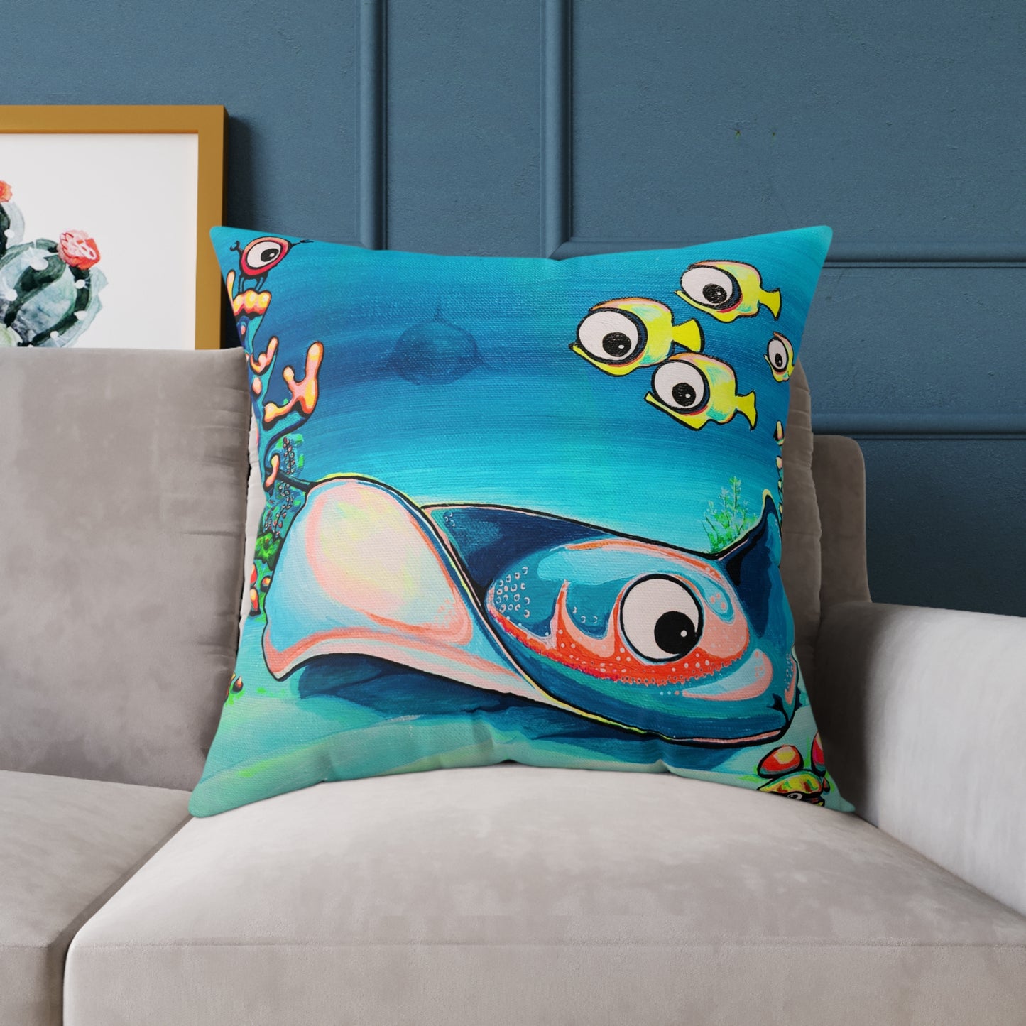 Cyclops Stingray Art Canvas Decorative Pillow