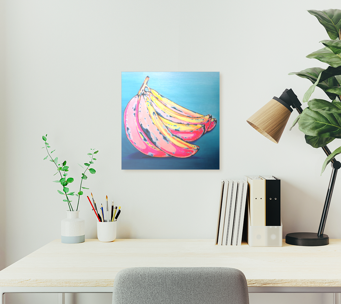 Neon Bananas Aluminum Wall Art