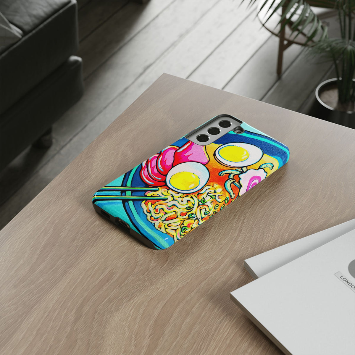 Coque de téléphone résistante Neon Ramen
