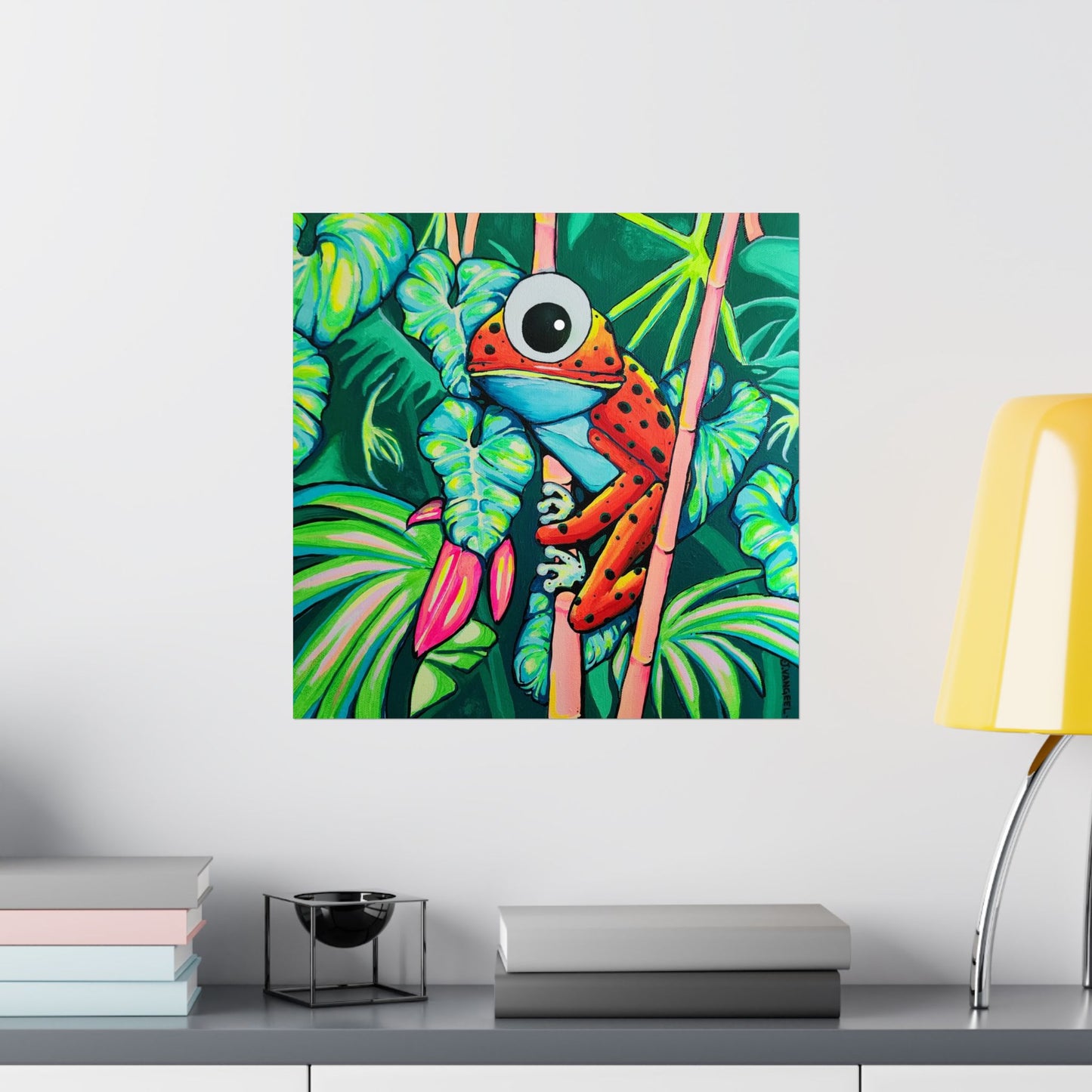 Cyclops Red Frog Giclée Art Poster