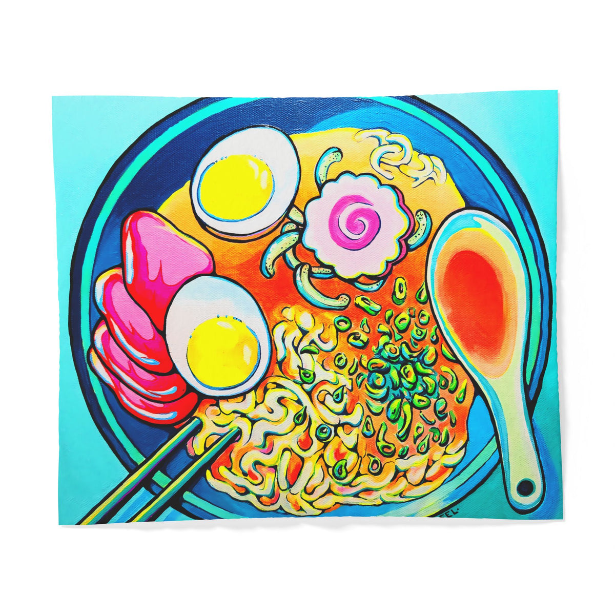 Neon Ramen Duvet Cover