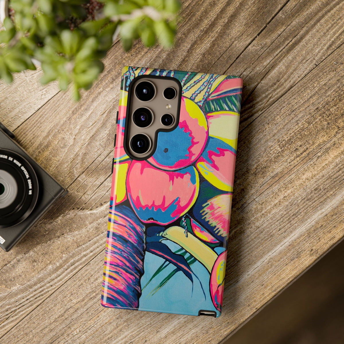 Neon Coconuts Tough Phone Case