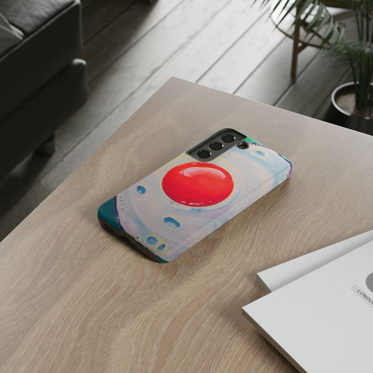 Neon Fried Egg Tough Phone Case