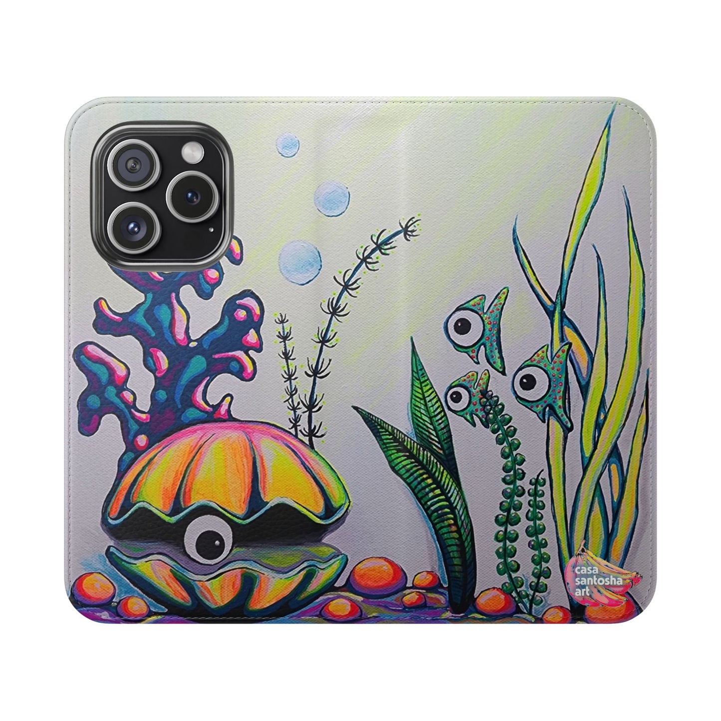 Cyclops Clam Flip Phone Case – Wallet Cover with Card Slots