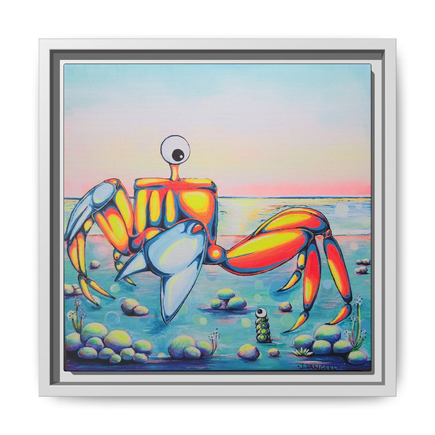Framed Cyclops Crab Canvas Print