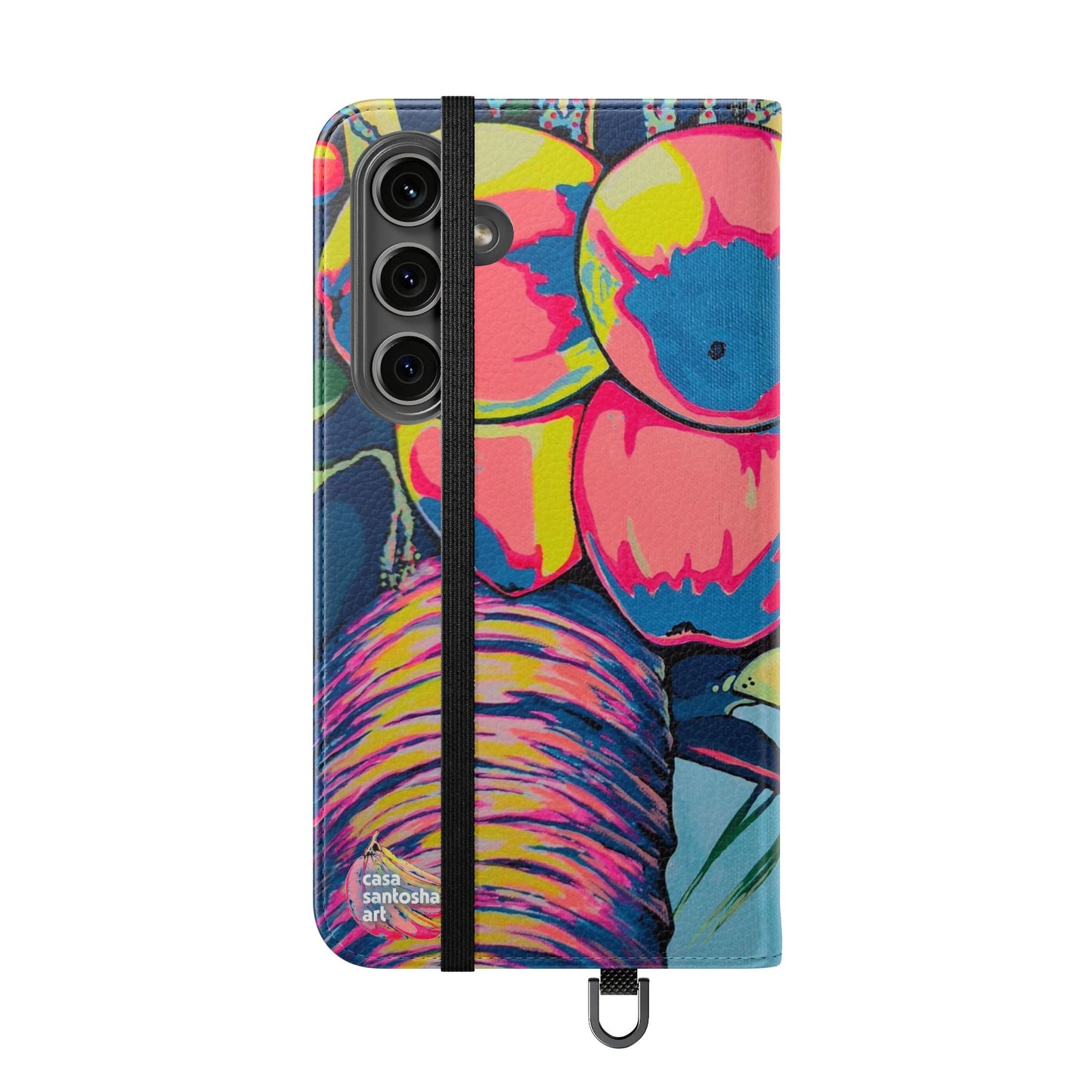 Neon Coconuts Flip Phone Case – Wallet Cover with Card Slots