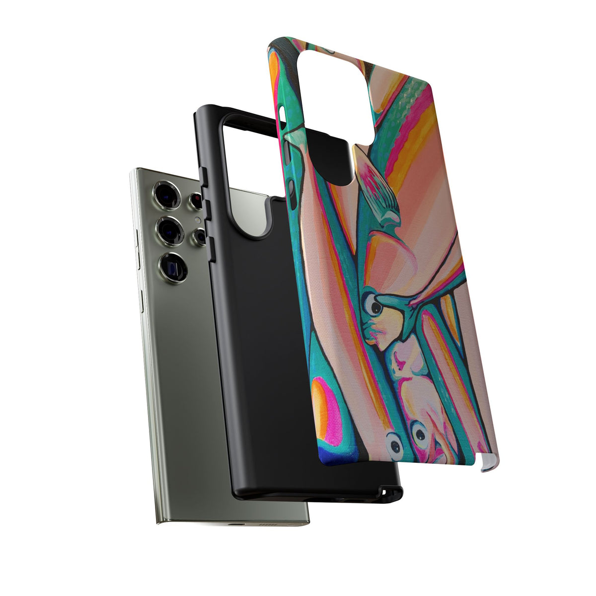 Neon Fish Tough Phone Case