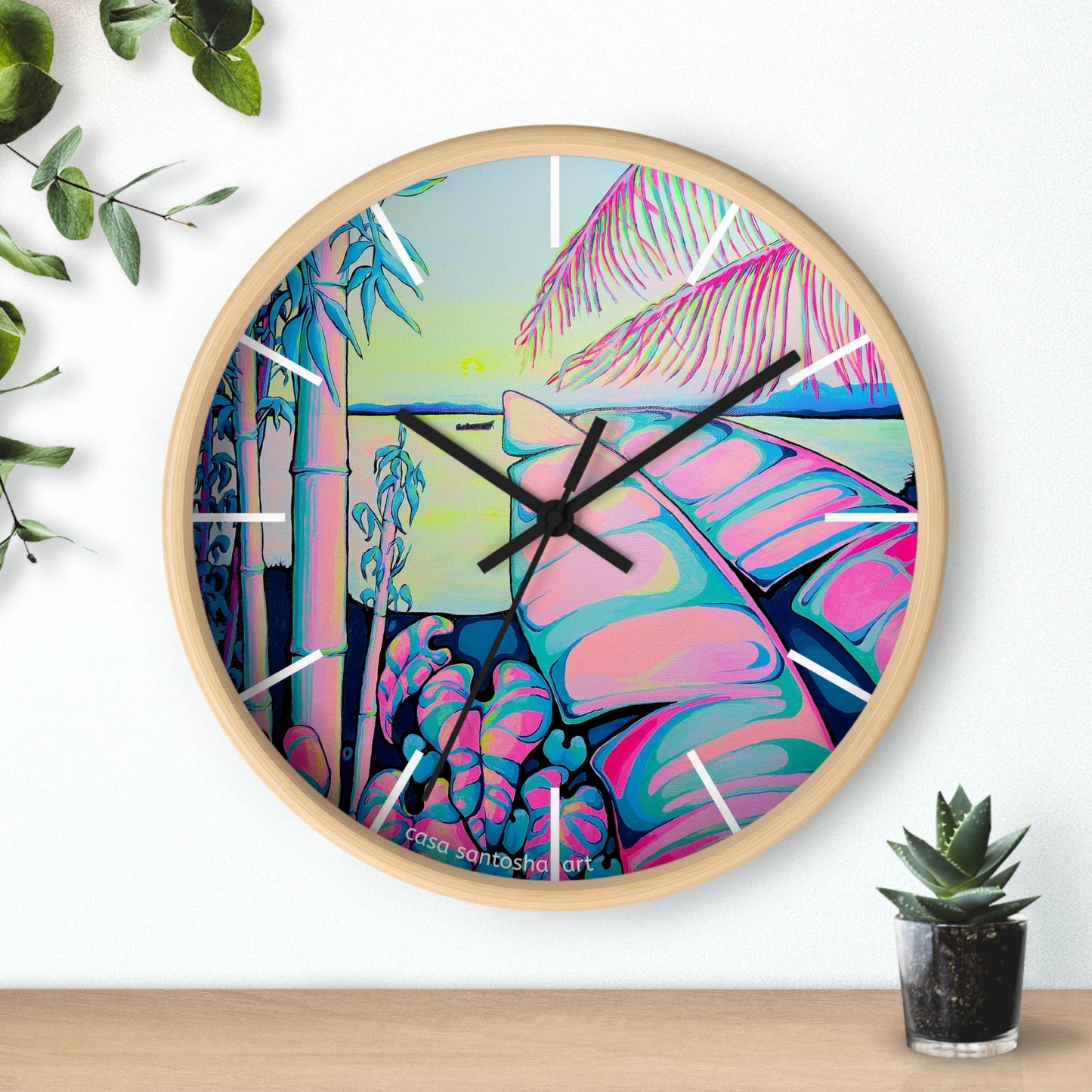 Serenity Bocas Pop Art Wall Clock