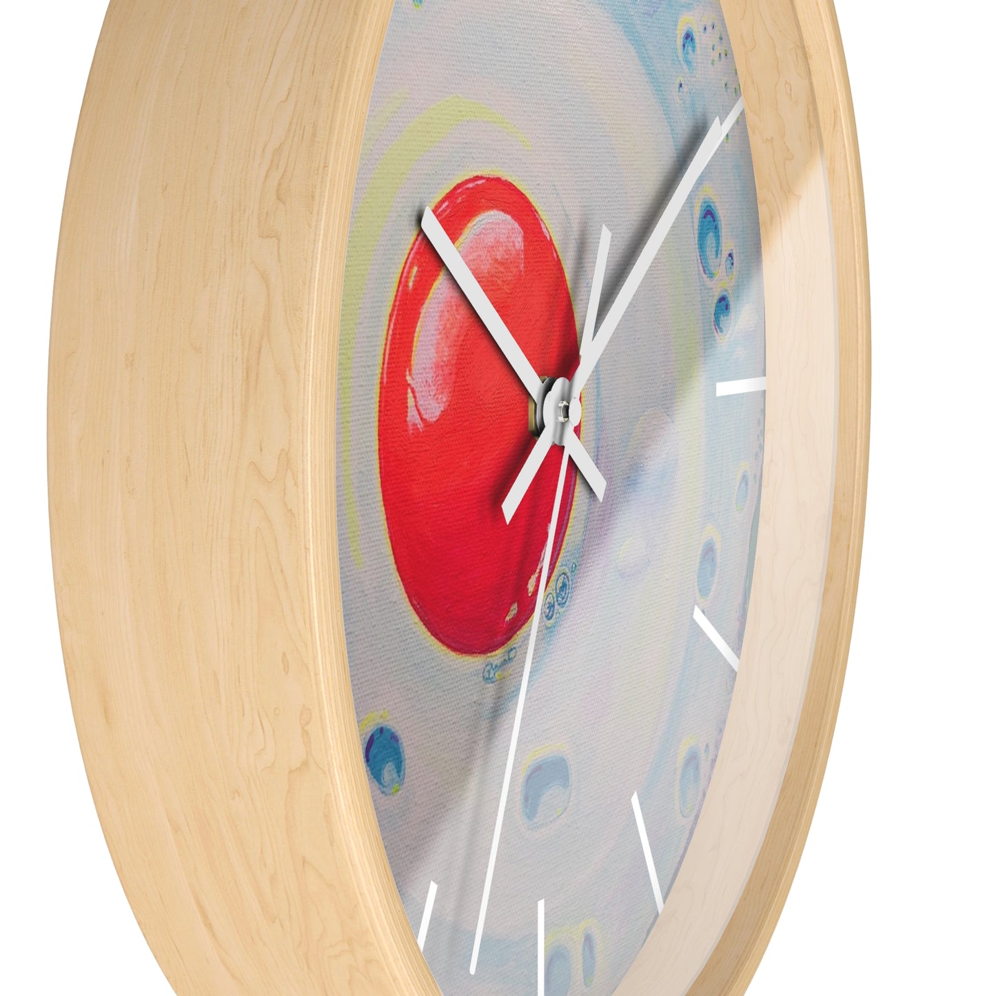 Neon Fried Egg Pop Art Wall Clock