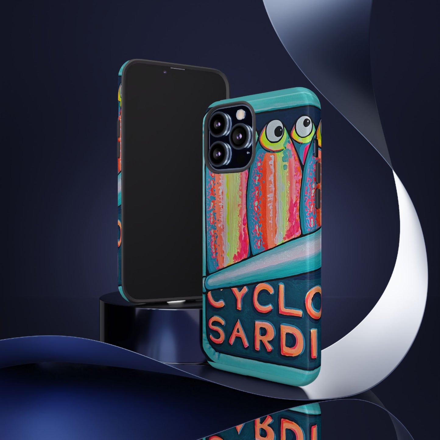 Neon Sardines Tough Phone Case