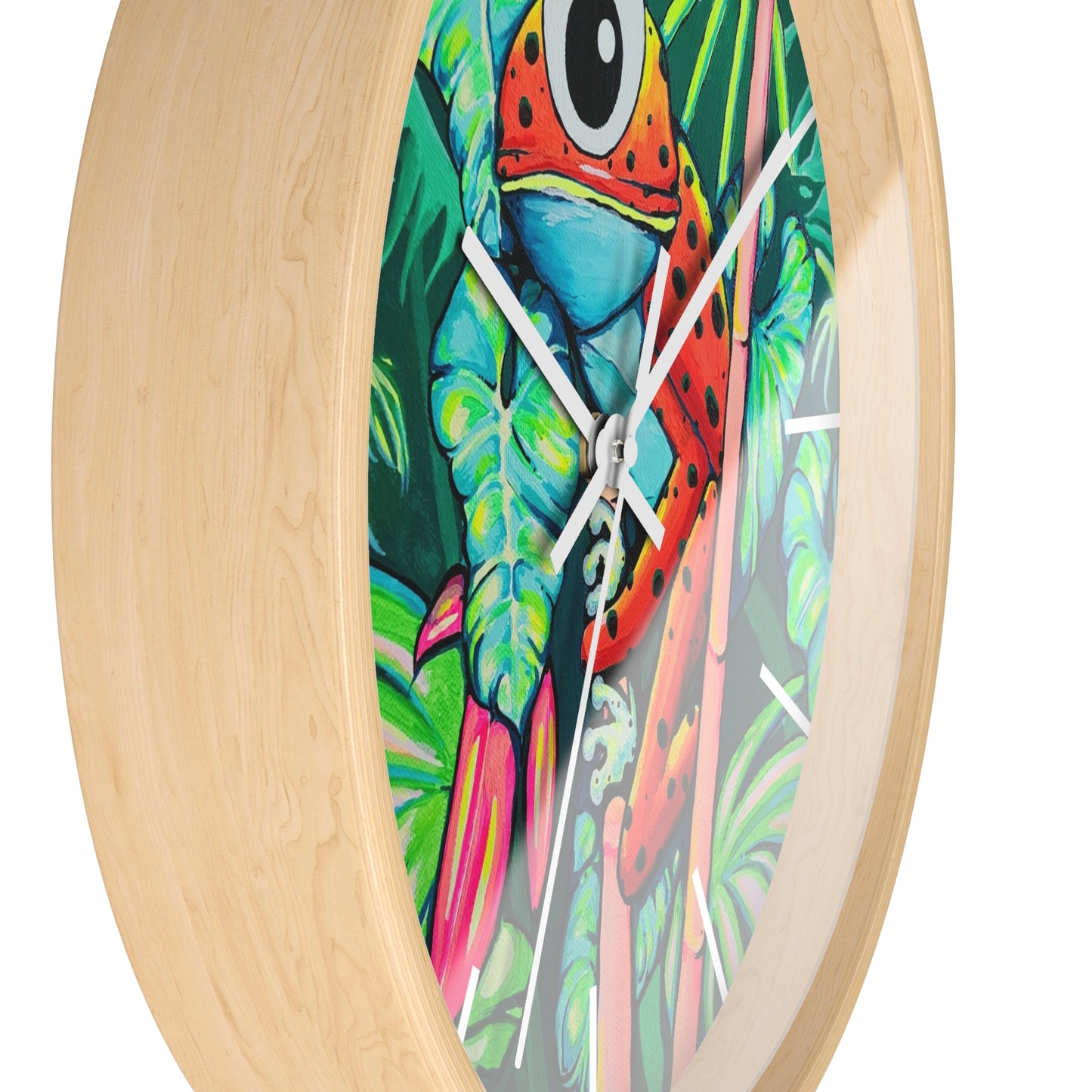 Cyclops Red Frog Pop Art Wall Clock