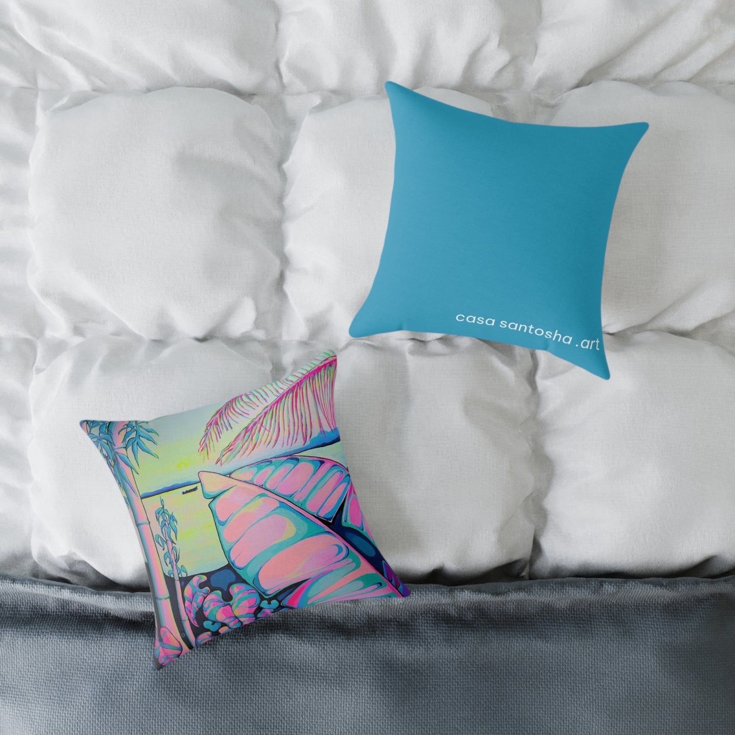 Serenity Bocas Art Canvas Decorative Pillow