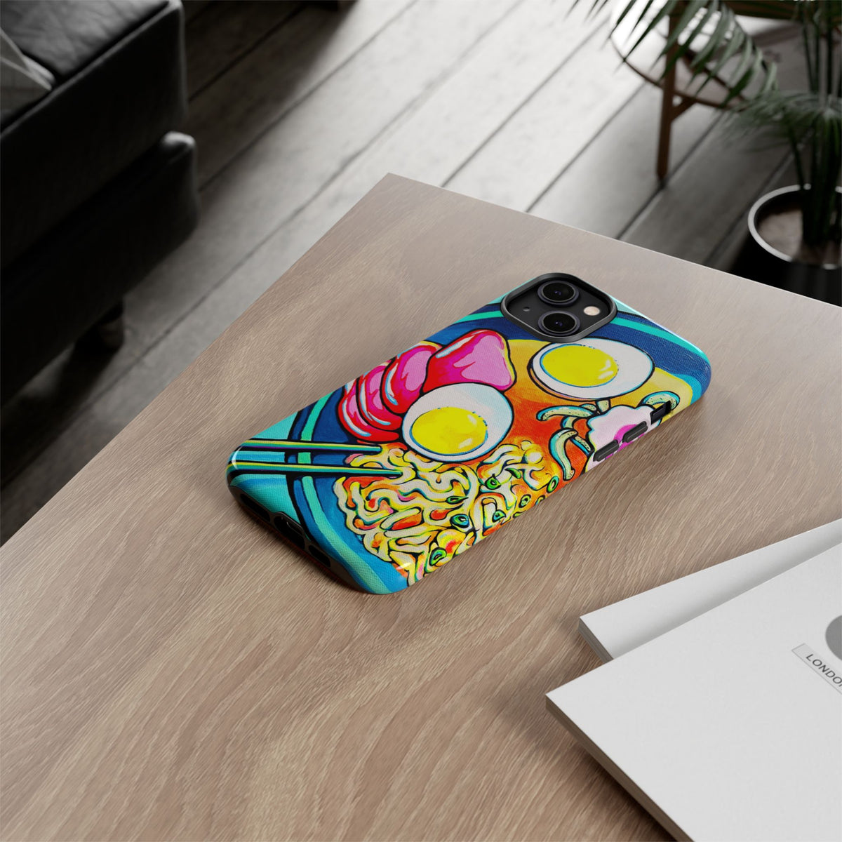 Coque de téléphone résistante Neon Ramen