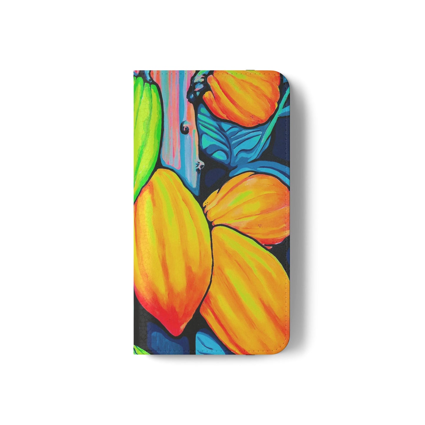 Neon Cacao Flip Phone Case – Wallet Cover with Card Slots