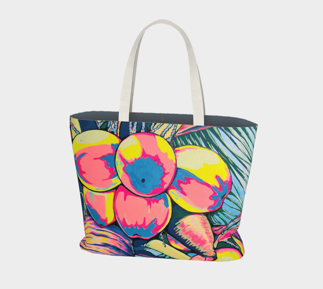 Neon Coconuts Market Tote