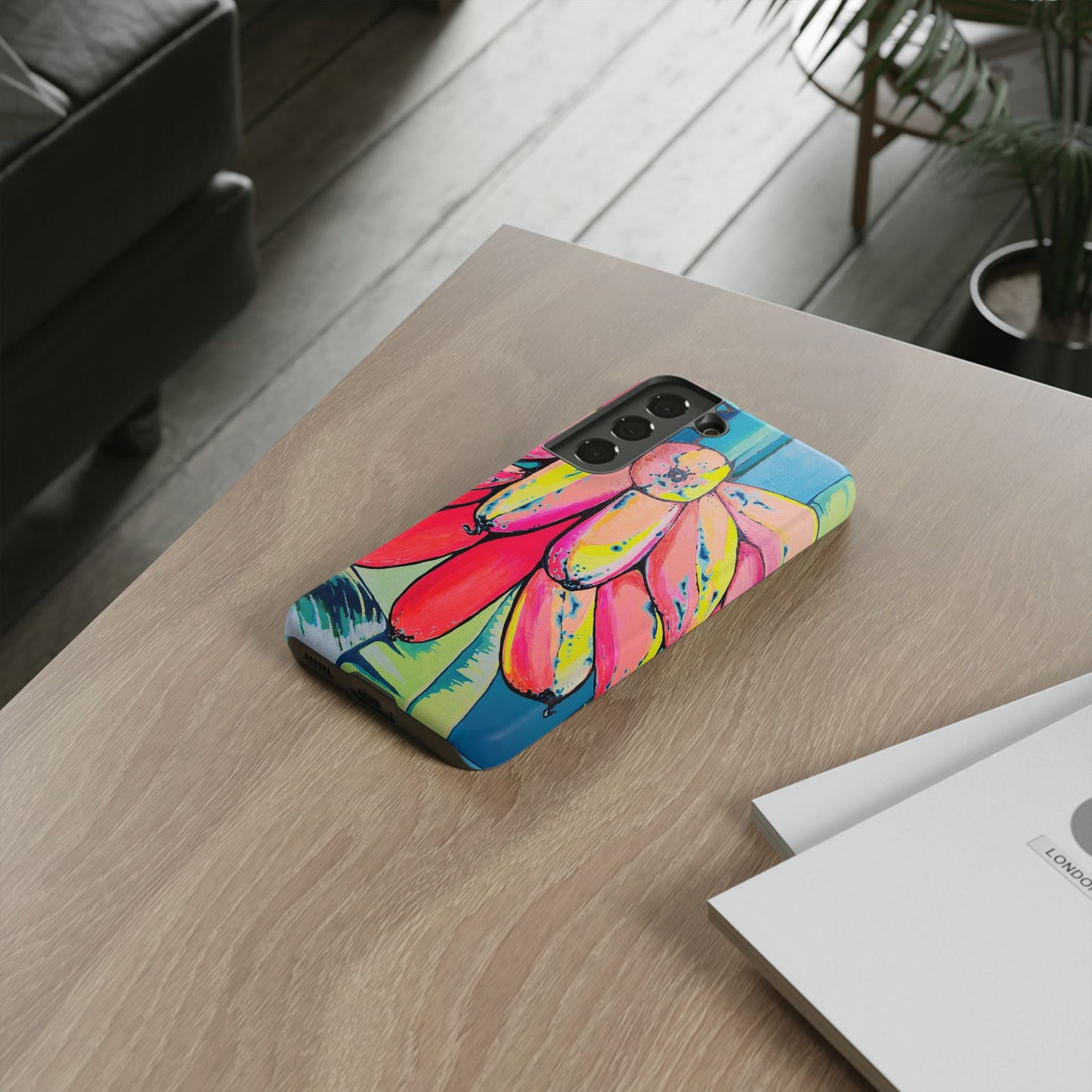 Neon Primitivo Bananas Tough Phone Case