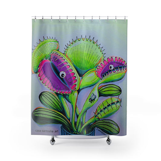 Cyclops Venus Fly Trap Pop Art Shower Curtain