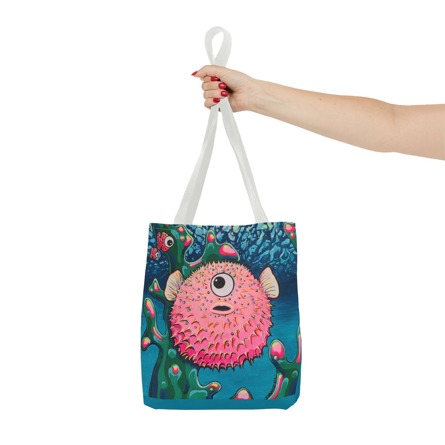 Premium Cyclops Pufferfish Tote Bag, Original Artist Design, Reusable Shopping Tote, Eco-Friendly