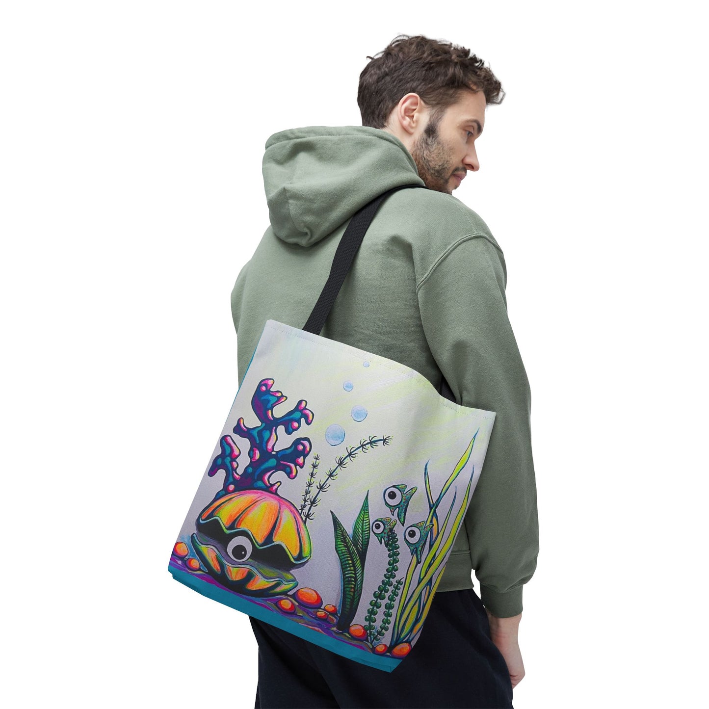 Premium Cyclops Clam Tote Bag, Original Artist Design, Reusable Shopping Tote,  Eco-Friendly