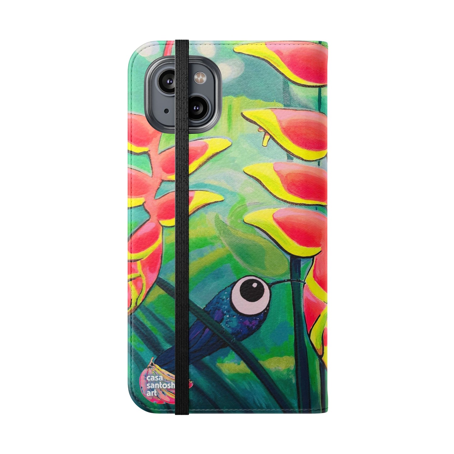 Cyclops Hummingbirds Flip Phone Case – Wallet Cover with Card Slots