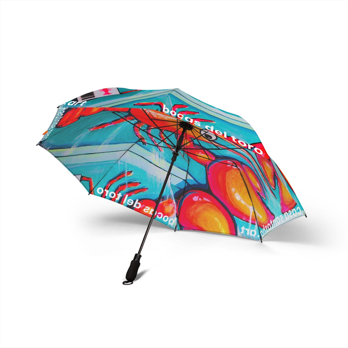 Fresh Neon Lobster Umbrella - Foldable & Stylish Rain Gear