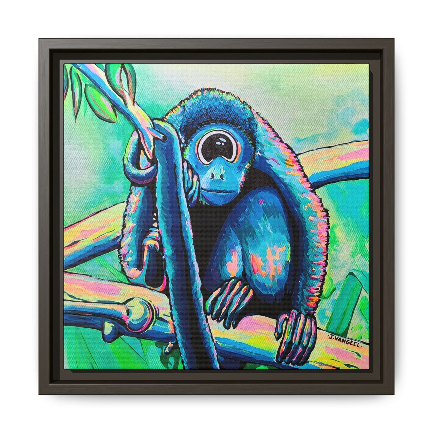 Framed Cyclops Monkey Canvas Print