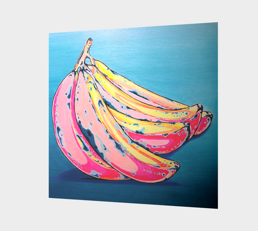 Neon Bananas Aluminum Wall Art