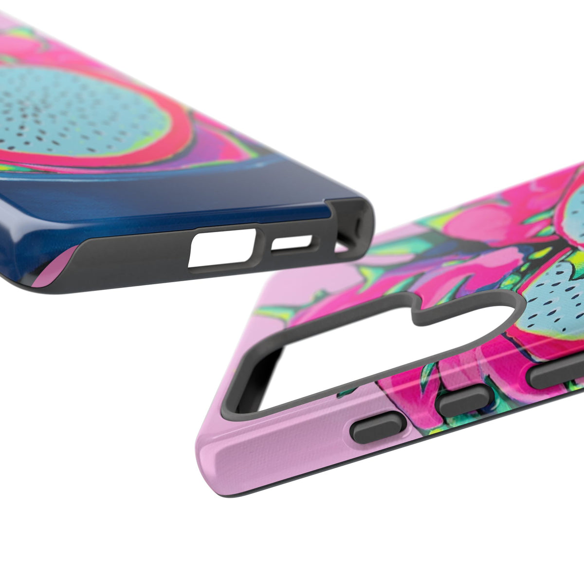 Coque de téléphone résistante Pitaya Rose Néon