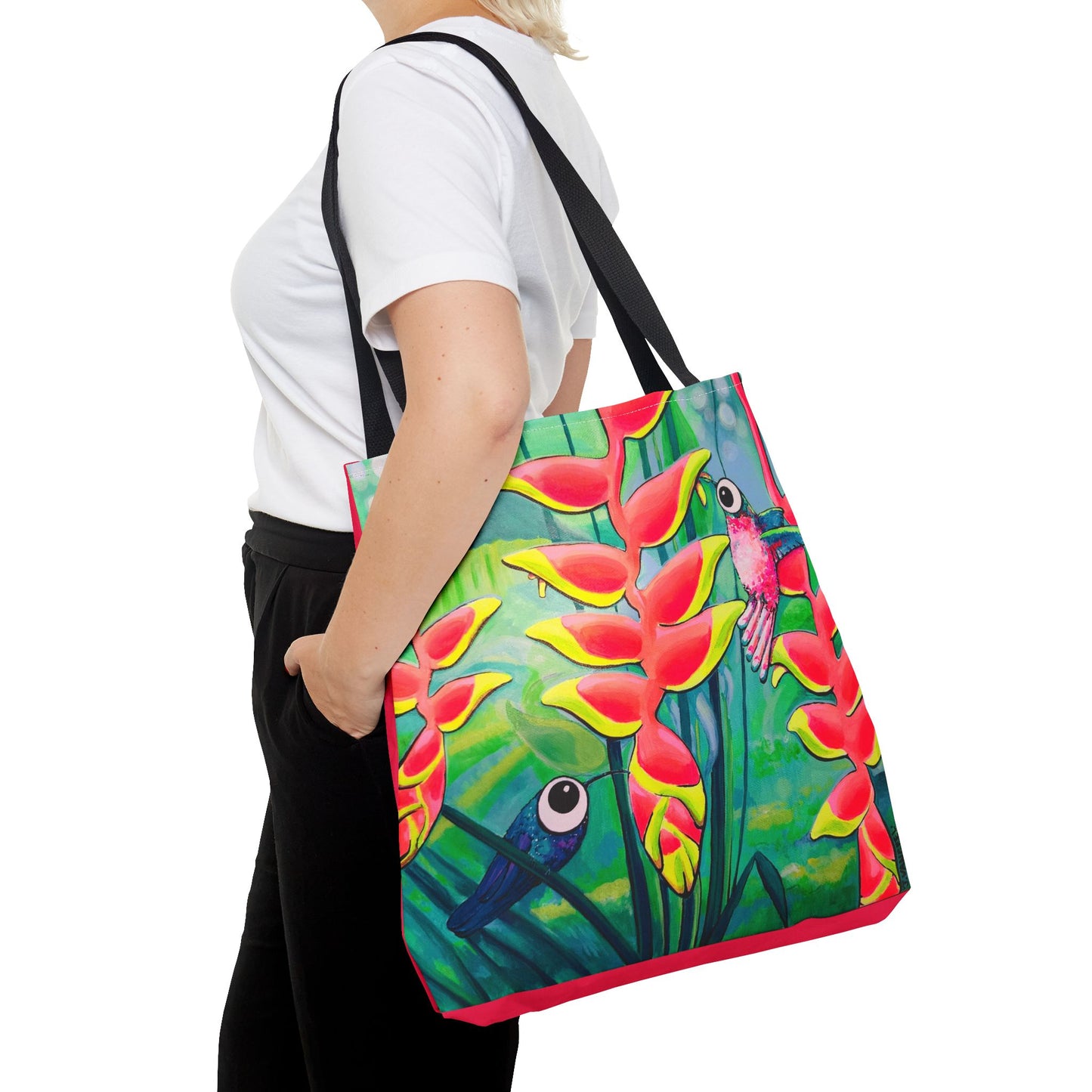 Premium Cyclops Hummingbirds Tote Bag, Original Artist Design, Reusable Shopping Tote,  Eco-Friendly