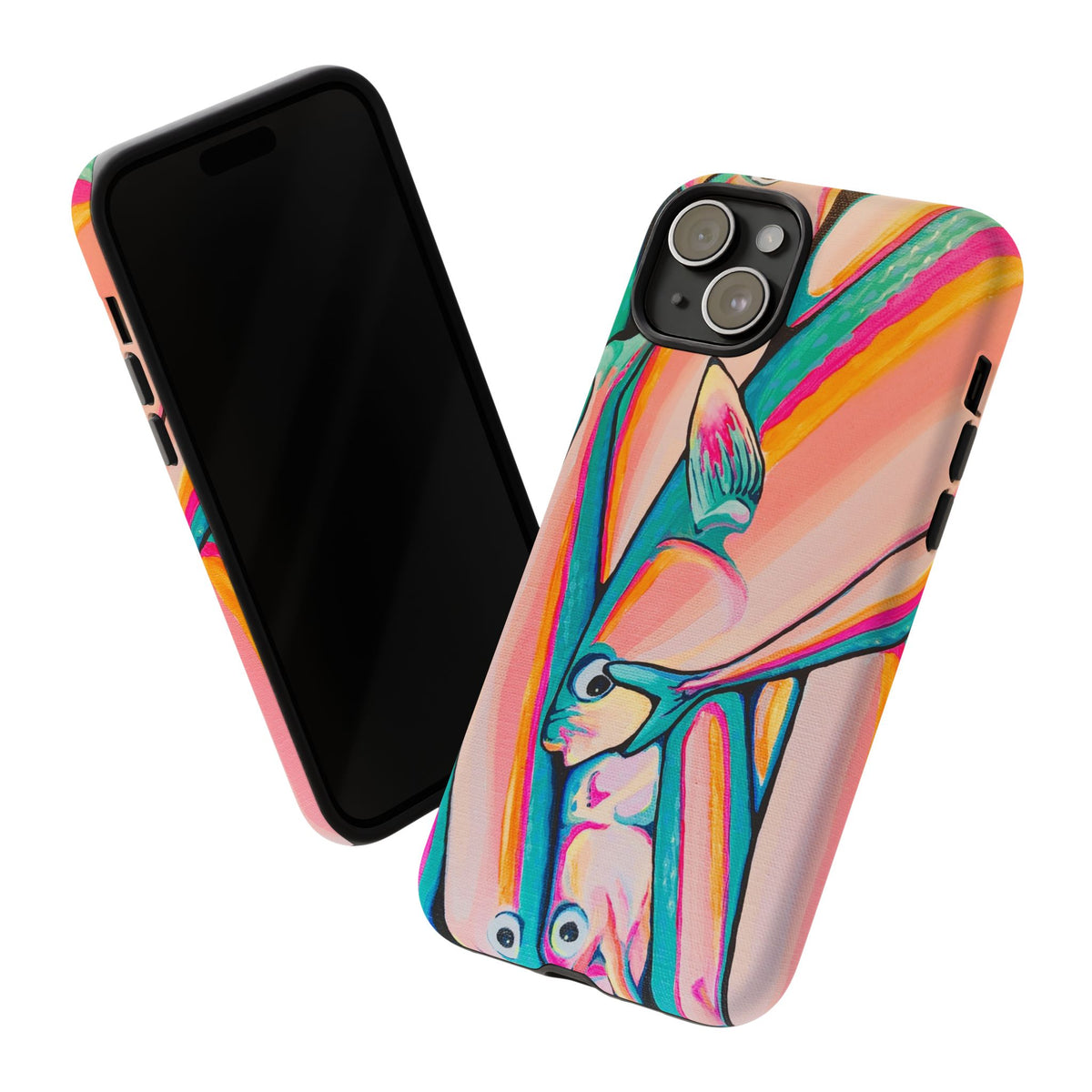 Neon Fish Tough Phone Case