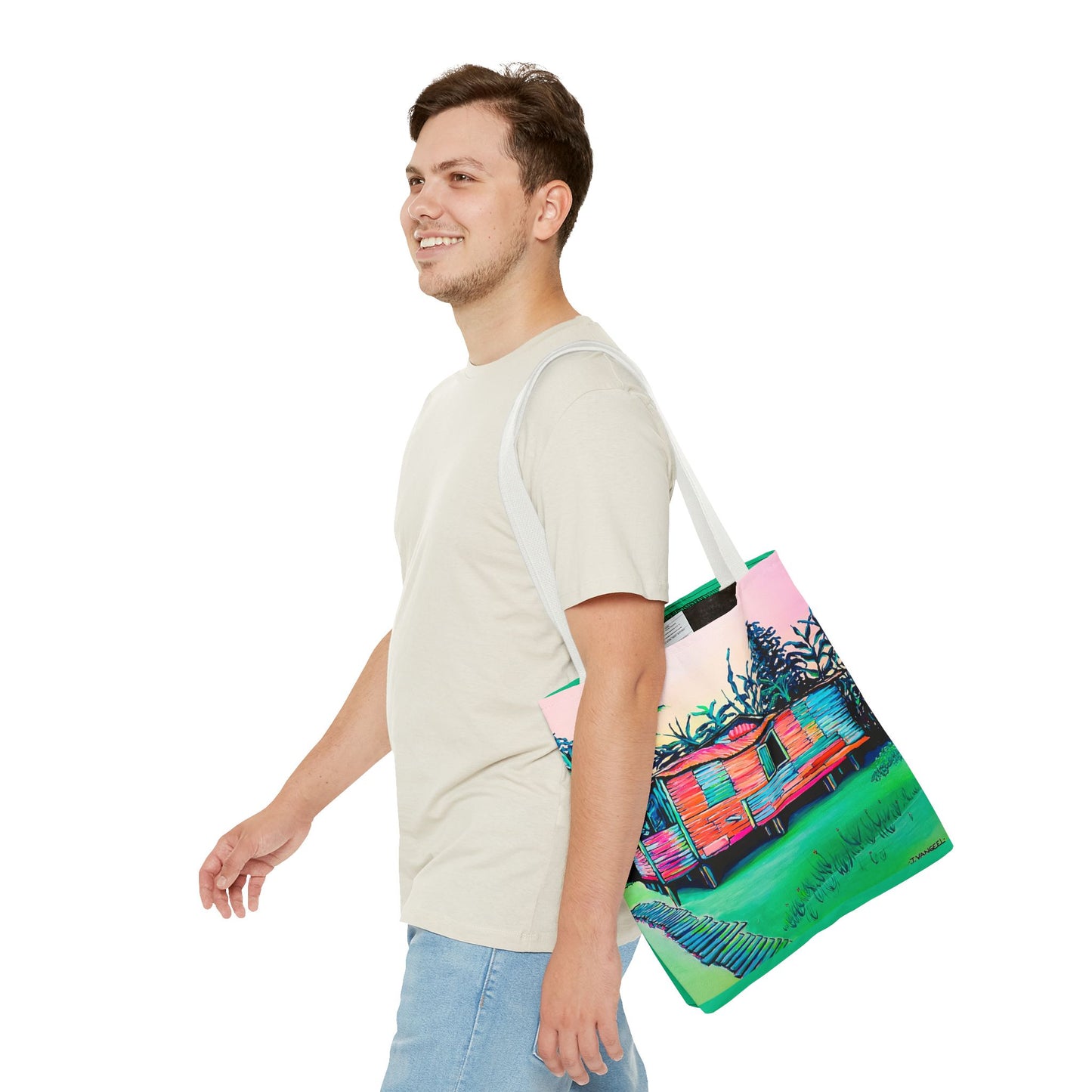 Premium Luis Russell House Bocas Tote Bag, Original Artist Design, Reusable Shopping Tote, Eco-Friendly